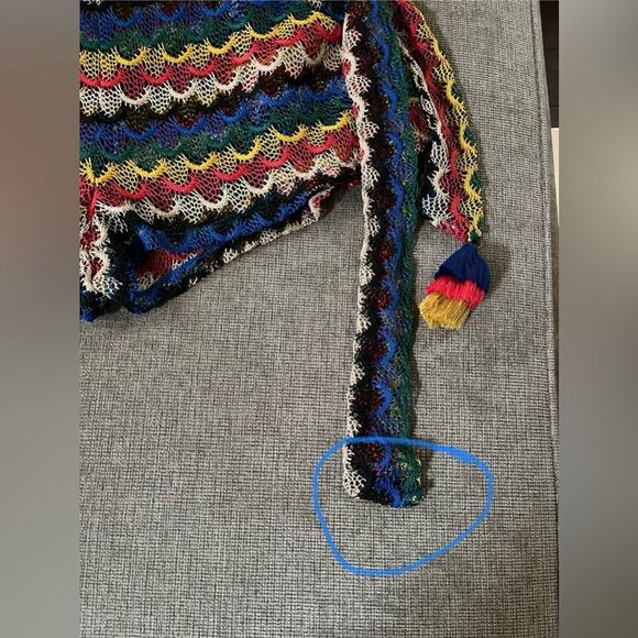 Trina Turk Iseree Crochet Short Swim Cover Up in Multi Color Size Med - Picture 8 of 8